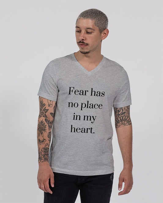 Fear has no place Unisex Jersey V-Neck Tee | B&C