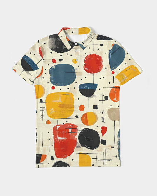 Circus Act Men's All-Over Print Slim Fit Short Sleeve Polo